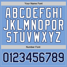 Load image into Gallery viewer, Custom Stitched Light Blue Navy-White Sports Pullover Sweatshirt Hoodie