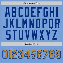 Load image into Gallery viewer, Custom Stitched Light Blue Old Gold-Royal Sports Pullover Sweatshirt Hoodie