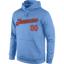 Load image into Gallery viewer, Custom Stitched Light Blue Orange-Royal Sports Pullover Sweatshirt Hoodie