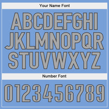 Load image into Gallery viewer, Custom Stitched Light Blue Gray-Navy Sports Pullover Sweatshirt Hoodie