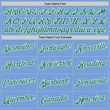 Load image into Gallery viewer, Custom Stitched Light Blue Kelly Green-White Sports Pullover Sweatshirt Hoodie