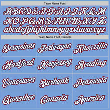 Load image into Gallery viewer, Custom Stitched Light Blue White-Red Sports Pullover Sweatshirt Hoodie