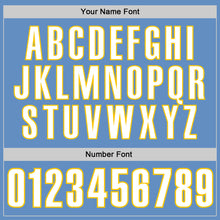 Load image into Gallery viewer, Custom Light Blue White-Gold Performance T-Shirt