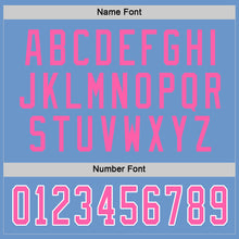 Load image into Gallery viewer, Custom Light Blue Pink-White Hockey Jersey