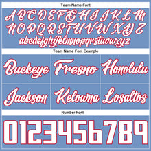 Load image into Gallery viewer, Custom Light Blue White-Red Authentic Throwback Basketball Shorts