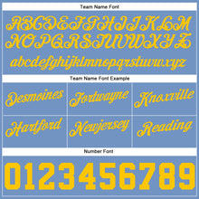 Load image into Gallery viewer, Custom Light Blue Gold Authentic Throwback Basketball Shorts