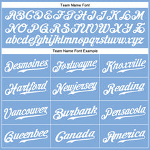 Load image into Gallery viewer, Custom Light Blue White Authentic Baseball Jersey