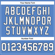 Load image into Gallery viewer, Custom Light Blue White-Black Authentic Throwback Basketball Jersey