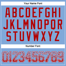 Load image into Gallery viewer, Custom Light Blue Red-White Authentic Drift Fashion Baseball Jersey