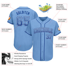 Load image into Gallery viewer, Custom Light Blue Royal-White Authentic Drift Fashion Baseball Jersey