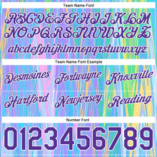 Load image into Gallery viewer, Custom Light Blue Purple-White 3D Pattern Design Zigzag Color Authentic Basketball Shorts