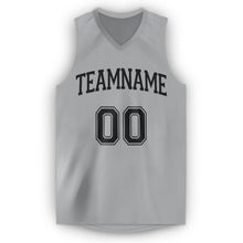 Load image into Gallery viewer, Custom Gray Black V-Neck Basketball Jersey - Fcustom