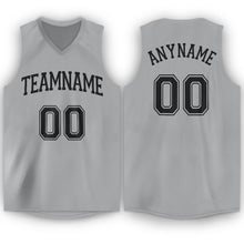 Load image into Gallery viewer, Custom Gray Black V-Neck Basketball Jersey - Fcustom
