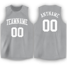 Load image into Gallery viewer, Custom Gray White Round Neck Basketball Jersey - Fcustom
