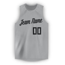 Load image into Gallery viewer, Custom Gray Black Round Neck Basketball Jersey - Fcustom