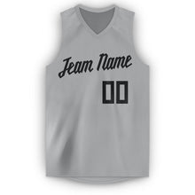 Load image into Gallery viewer, Custom Gray Black V-Neck Basketball Jersey - Fcustom