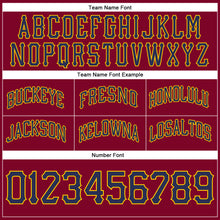 Load image into Gallery viewer, Custom Maroon Navy-Gold Authentic Throwback Basketball Shorts