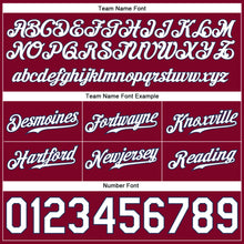 Load image into Gallery viewer, Custom Maroon White-Navy Authentic Throwback Basketball Shorts