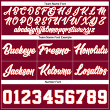 Load image into Gallery viewer, Custom Maroon White-Orange Authentic Throwback Basketball Shorts