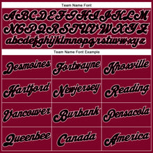 Load image into Gallery viewer, Custom Maroon White Pinstripe Black-White Authentic Basketball Jersey