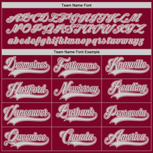 Load image into Gallery viewer, Custom Maroon Gray-White Hockey Jersey