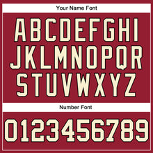 Load image into Gallery viewer, Custom Maroon Cream-Black Authentic Throwback Basketball Jersey