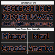 Load image into Gallery viewer, Custom Black Powder Blue-Orange Baseball Jersey