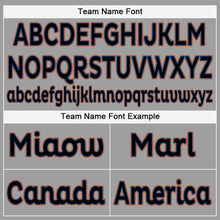 Load image into Gallery viewer, Custom Gray Black-Orange Baseball Jersey