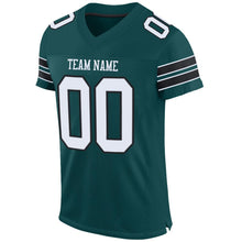 Load image into Gallery viewer, Custom Midnight Green White-Black Mesh Authentic Football Jersey