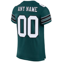 Load image into Gallery viewer, Custom Midnight Green White-Black Mesh Authentic Football Jersey
