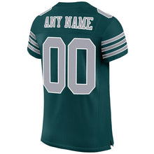 Load image into Gallery viewer, Custom Midnight Green Gray-White Mesh Authentic Football Jersey - Fcustom