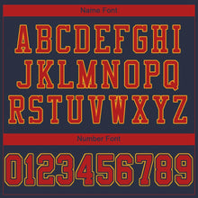 Load image into Gallery viewer, Custom Navy Scarlet-Gold Mesh Authentic Football Jersey - Fcustom
