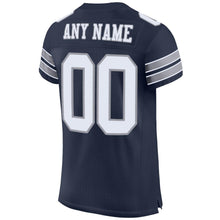Load image into Gallery viewer, Custom Navy White-Light Gray Mesh Authentic Football Jersey - Fcustom