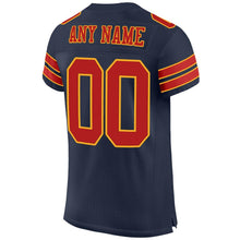 Load image into Gallery viewer, Custom Navy Scarlet-Gold Mesh Authentic Football Jersey - Fcustom