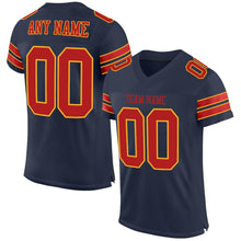 Load image into Gallery viewer, Custom Navy Scarlet-Gold Mesh Authentic Football Jersey - Fcustom