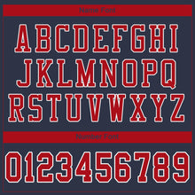 Load image into Gallery viewer, Custom Navy Red-White Mesh Authentic Football Jersey - Fcustom