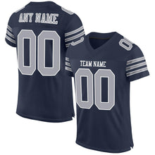 Load image into Gallery viewer, Custom Navy Gray-White Mesh Authentic Football Jersey - Fcustom