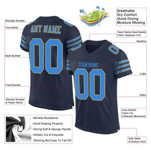 Load image into Gallery viewer, Custom Navy Powder Blue-Gold Mesh Authentic Football Jersey - Fcustom