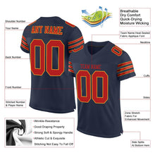 Load image into Gallery viewer, Custom Navy Scarlet-Gold Mesh Authentic Football Jersey - Fcustom