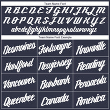 Load image into Gallery viewer, Custom Navy White Round Neck Suit Basketball Jersey - Fcustom