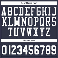 Load image into Gallery viewer, Custom Navy White Round Neck Basketball Jersey - Fcustom