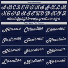 Load image into Gallery viewer, Custom Navy Gray Authentic Baseball Jersey