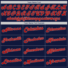 Load image into Gallery viewer, Custom Navy Red-Gray Authentic Baseball Jersey