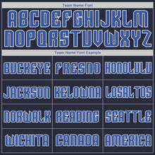 Load image into Gallery viewer, Custom Stitched Navy Gray-Blue Sports Pullover Sweatshirt Hoodie