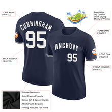 Load image into Gallery viewer, Custom Navy White Performance T-Shirt