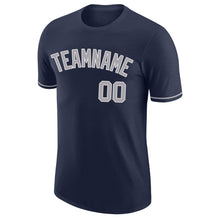 Load image into Gallery viewer, Custom Navy Gray-White Performance T-Shirt