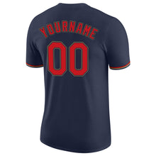 Load image into Gallery viewer, Custom Navy Red-Old Gold Performance T-Shirt