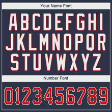 Load image into Gallery viewer, Custom Navy Red-White Performance T-Shirt