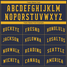 Load image into Gallery viewer, Custom Navy Gold Performance T-Shirt