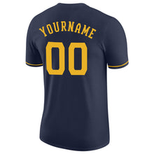 Load image into Gallery viewer, Custom Navy Gold Performance T-Shirt